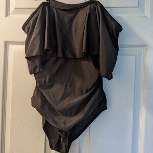 Black Maternity Swimsuit LG